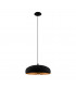 Mogano 1 Light Dome Ceiling Pendant Black, Copper, E27 - EU Stock