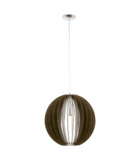 Cossano 1 Light Large Spherical Ceiling Pendant Satin Nickel, E27