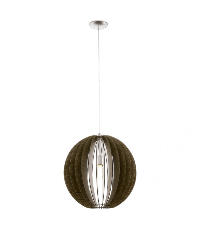 Cossano 1 Light Large Spherical Ceiling Pendant Satin Nickel, E27