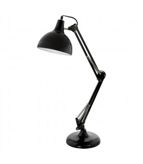 Borgillio 1 Light Adjustable Table Lamp Black, E27
