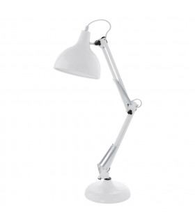 Borgillio 1 Light Adjustable Table Lamp White, E27