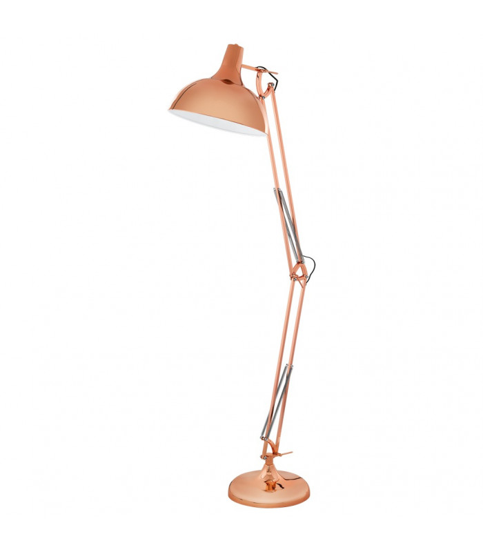 Borgillio 1 Light Adjustable Floor Lamp Uplighter Copper, E27