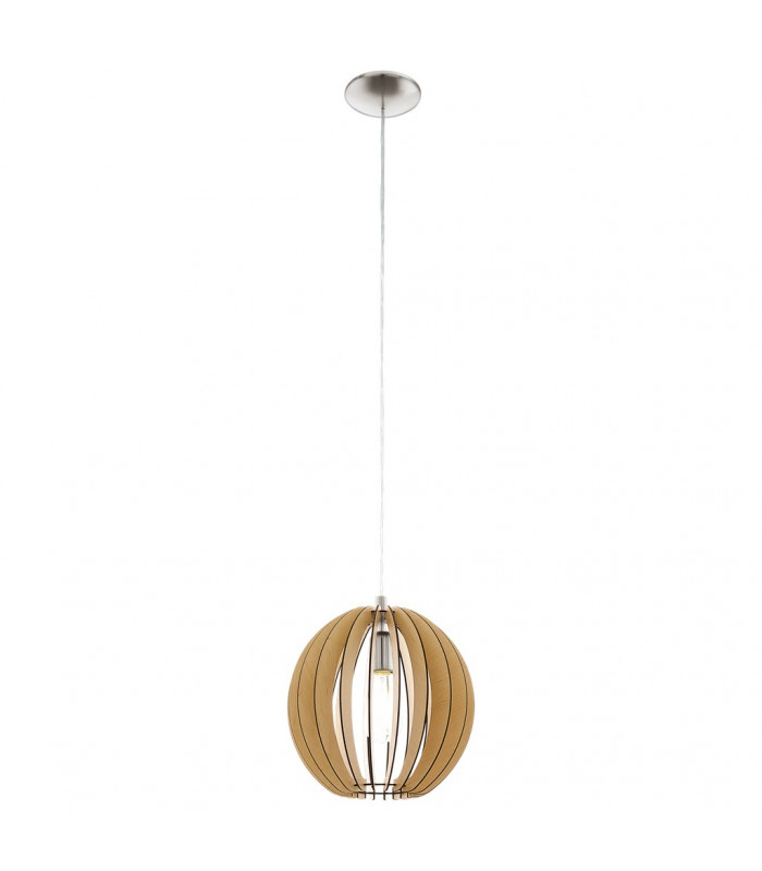 Cossano 1 Light Medium Spherical Ceiling Pendant Satin Nickel, E27