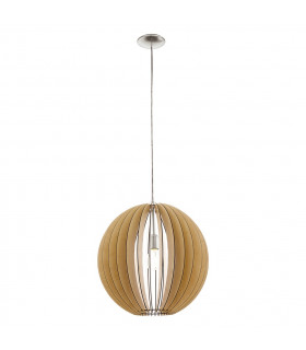 Cossano 1 Light Large Spherical Ceiling Pendant Satin Nickel, E27