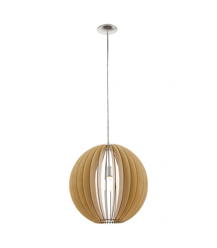 Cossano 1 Light Large Spherical Ceiling Pendant Satin Nickel, E27