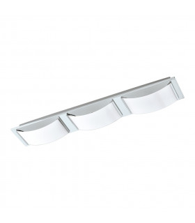 LED Bathroom Ceiling / Mirror Wall Light Chrome with Opal Glass IP44