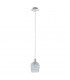 1 Light Dome Ceiling Pendant Chrome, E27