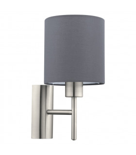 Pasteri 1 Light Indoor Wall Light Satin Nickel, E27 - EU Stock