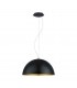Gaetano 1 Light Dome Ceiling Hanging Pendant Black, Gold, E27