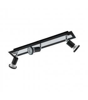 Sarria 3 Light Spotlight Chrome, Black, GU10