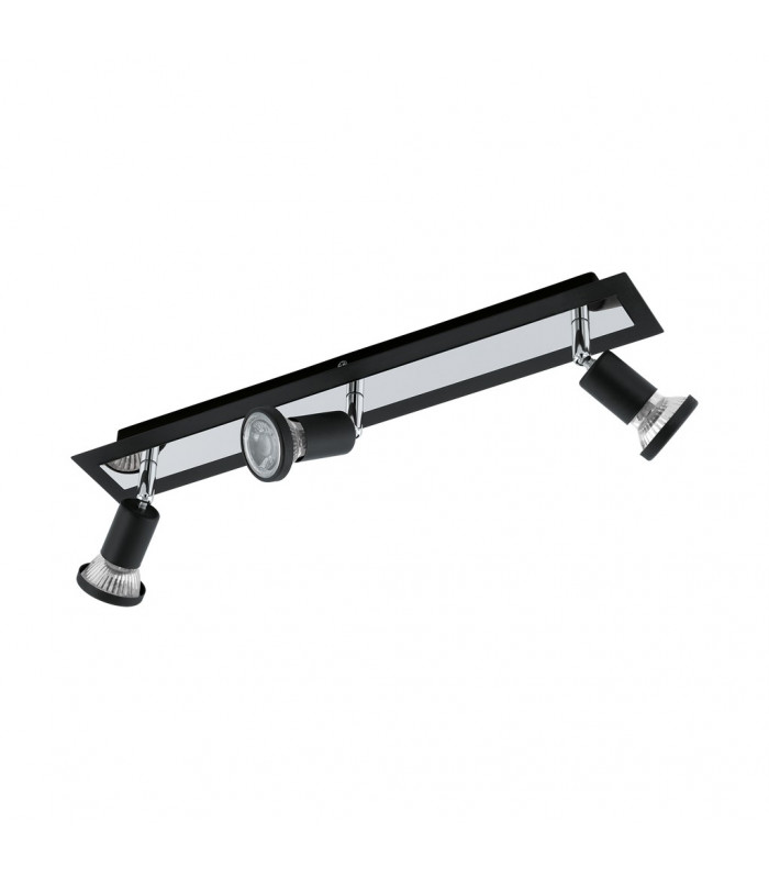 Sarria 3 Light Spotlight Chrome, Black, GU10