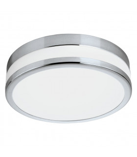 LED Round Bathroom Ceiling Light Chrome with Opal Glass IP44 - EU Stock