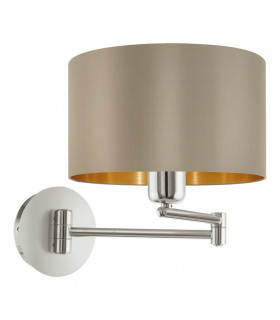 Maserlo 1 Light Indoor Wall Light Satin Nickel, E27