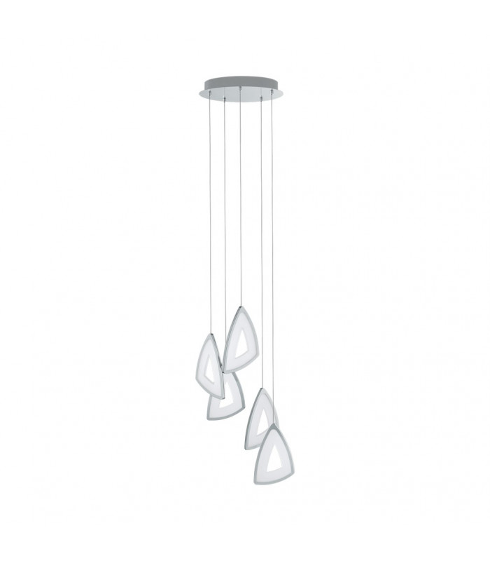 LED 5 Light Cluster Pendant Polished Chrome