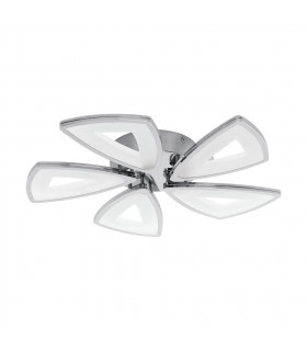 Integrated LED Semi Flush Ceiling Light Polished Chrome
