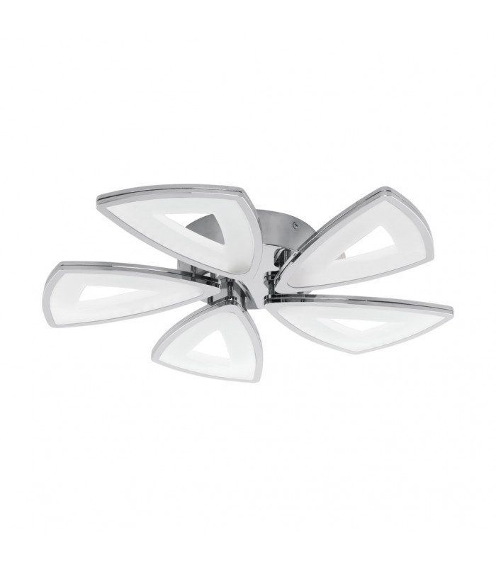 Integrated LED Semi Flush Ceiling Light Polished Chrome