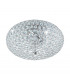 Clemente 2 Light Flush Ceiling Light Polished Chrome, Crystal Glass, E27 - EU Stock