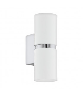 Passa 2 Light Indoor Up / Down Wall Light Chrome, White, GU10