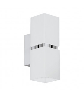 Passa 2 Light Indoor Up Down Wall Light Chrome, White, GU10