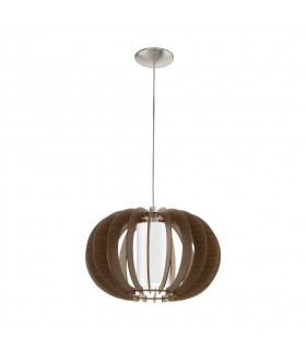 Stellato 1 Light Spherical Ceiling Pendant Satin Nickel, E27