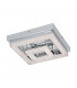Fradelo Integrated LED Square Flush Ceiling Light Chrome, Crystal - EU Stock