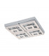 Fradelo Integrated LED Square Flush Ceiling Light Chrome, Crystal - EU Stock
