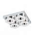 Fradelo Integrated LED Round Flush Ceiling Light Chrome, Crystal - EU Stock