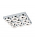 Integrated LED Round Flush Ceiling Light Chrome, Crystal