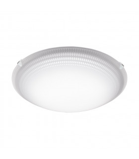 Magitta LED Flush Ceiling Light White and Satin Glass