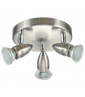 Magnum 3 Light Adjustable Spotlight Chrome, Satin Nickel, GU10