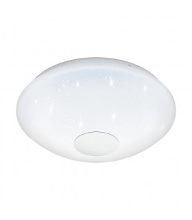 LED Tuneable Flush Ceiling Light White Sparkle Effect