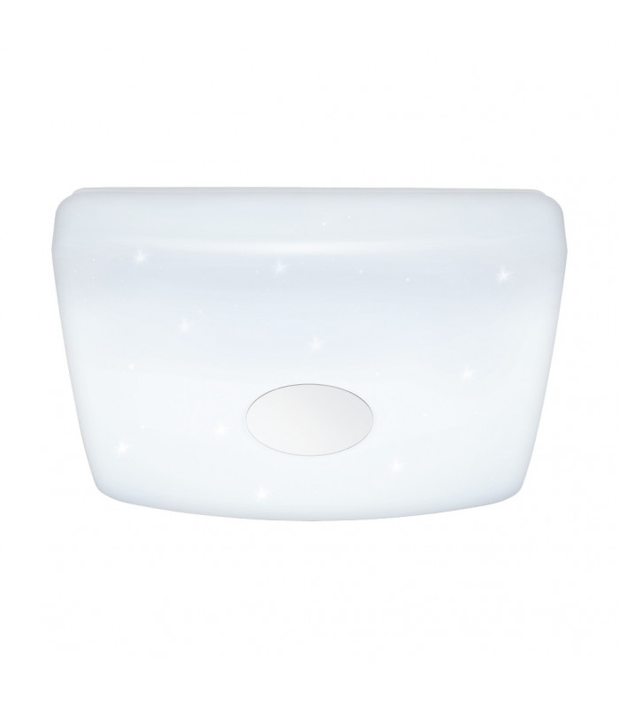 LED Tuneable Flush Ceiling Light White Sparkle Effect