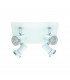 Tamara 4 Light Bathroom Adjustable Wall / Ceiling Light Chrome with White Glass IP44, GU10 - EU Stock