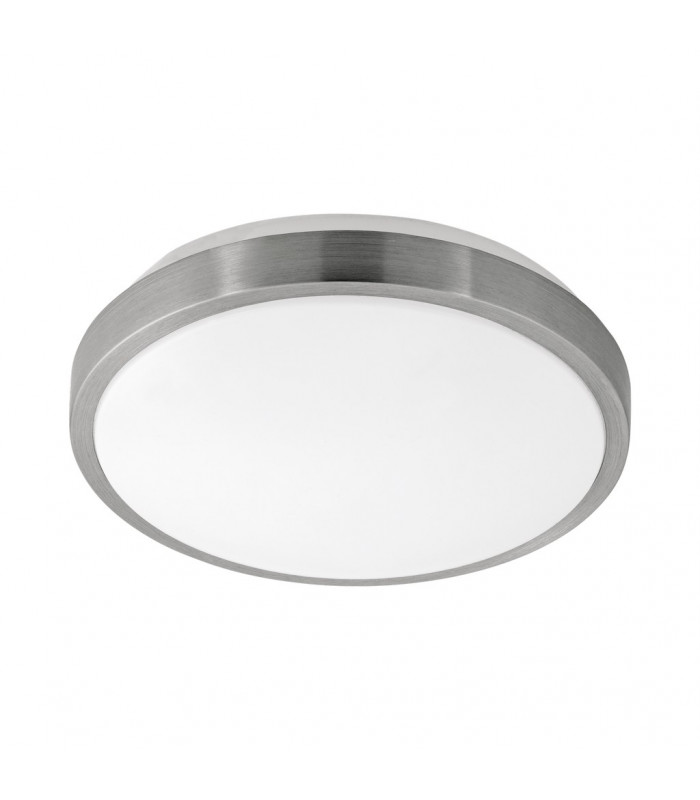 Competa LED Round Flush Ceiling Light Satin Nickel White