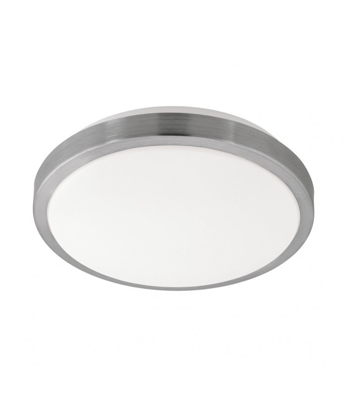 Competa LED Round Flush Ceiling Light Satin Nickel White