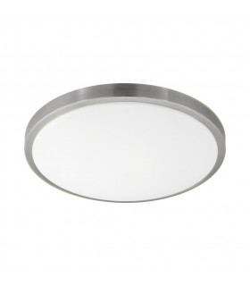 Competa LED Round Flush Ceiling Light Satin Nickel White