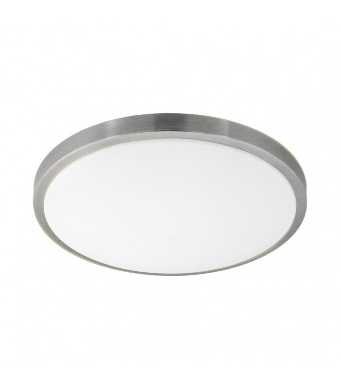 Competa LED Round Flush Ceiling Light Satin Nickel White