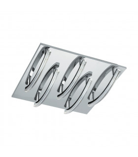 Integrated LED Flush Ceiling Light Chrome