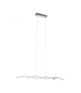 Lasana LED 2 Light Ceiling Pendant Bar Chrome