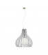 Tindori 1 Light Ceiling Pendant Satin Nickel, Glass, E27