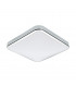 Manilva LED Square Bathroom Flush Ceiling Light Chrome IP44