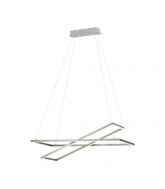 Integrated LED Large Ceiling Pendant Light Satin Nickel