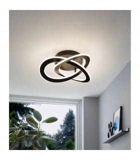 Rolimare Integrated LED Semi Flush Light Black-2