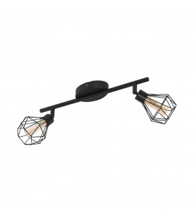 Zapata 2 Lamp Twin Spotlight Black-1
