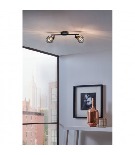 Zapata 2 Lamp Twin Spotlight Black-2