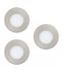 Fueva Led Recessed Downlight Satin Nickel - 3 Pack Remote Included + APP Control Backlit CCT RGB