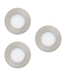 Fueva Led Recessed Downlight Satin Nickel - 3 Pack Remote Included + APP Control Backlit CCT RGB