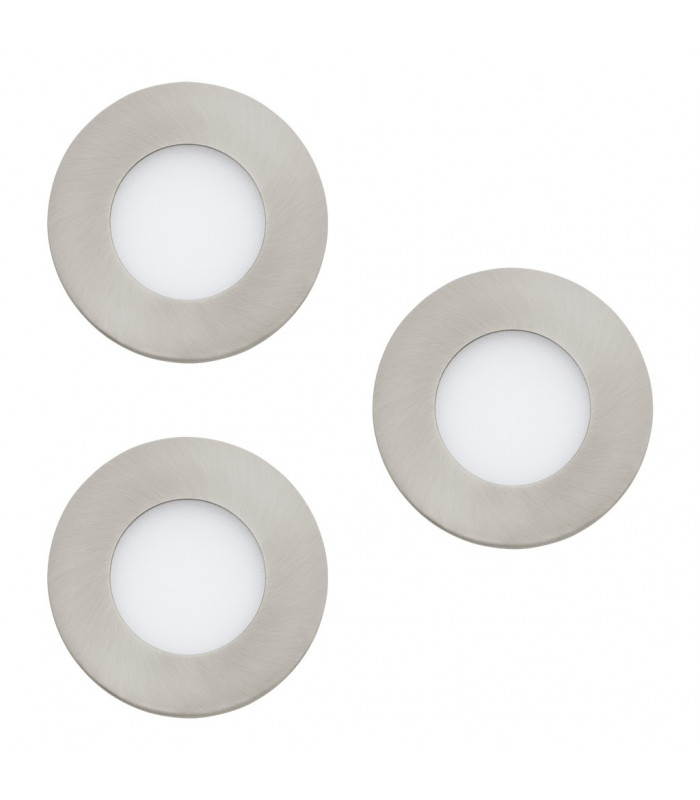 Fueva Led Recessed Downlight Satin Nickel - 3 Pack Remote Included + APP Control Backlit CCT RGB