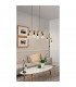 Townshend 4 Lamp Straight Bar Pendant Ceiling Light Black Brown-2