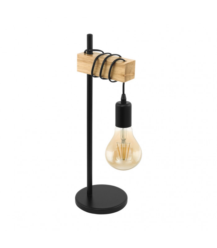 Townshend Table Lamp Black Brown-1